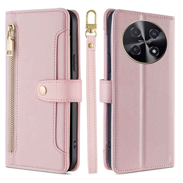 Sheep Texture Cross-body Zipper Wallet Leather Phone Case, For Huawei nova 14 Pro 5G, For Huawei nova 14 5G, For Huawei Pura 70 Pro / 70 Pro+ 5G, For Huawei Pura 70 Ultra 5G, For Huawei nova 12i 4G, For Huawei Pura 70 5G, For Huawei nova 12 5G         ...