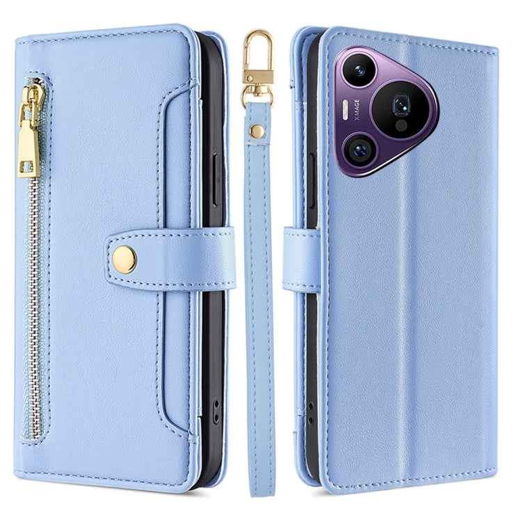 Sheep Texture Cross-body Zipper Wallet Leather Phone Case, For Huawei nova 14 Pro 5G, For Huawei nova 14 5G, For Huawei Pura 70 Pro / 70 Pro+ 5G, For Huawei Pura 70 Ultra 5G, For Huawei nova 12i 4G, For Huawei Pura 70 5G, For Huawei nova 12 5G         ...