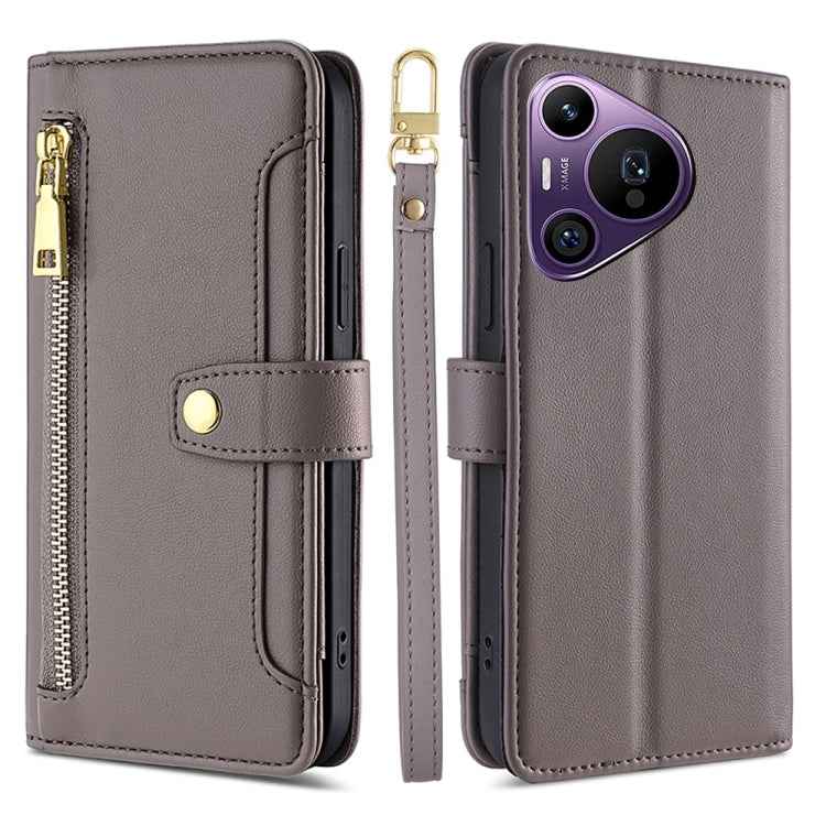 Sheep Texture Cross-body Zipper Wallet Leather Phone Case, For Huawei nova 14 Pro 5G, For Huawei nova 14 5G, For Huawei Pura 70 Pro / 70 Pro+ 5G, For Huawei Pura 70 Ultra 5G, For Huawei nova 12i 4G, For Huawei Pura 70 5G, For Huawei nova 12 5G         ...