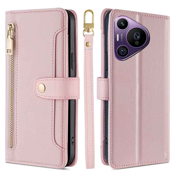 Sheep Texture Cross-body Zipper Wallet Leather Phone Case, For Huawei nova 14 Pro 5G, For Huawei nova 14 5G, For Huawei Pura 70 Pro / 70 Pro+ 5G, For Huawei Pura 70 Ultra 5G, For Huawei nova 12i 4G, For Huawei Pura 70 5G, For Huawei nova 12 5G         ...