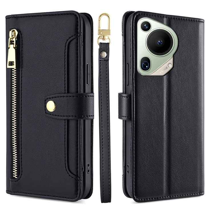 Sheep Texture Cross-body Zipper Wallet Leather Phone Case, For Huawei nova 14 Pro 5G, For Huawei nova 14 5G, For Huawei Pura 70 Pro / 70 Pro+ 5G, For Huawei Pura 70 Ultra 5G, For Huawei nova 12i 4G, For Huawei Pura 70 5G, For Huawei nova 12 5G         ...