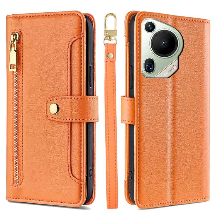 Sheep Texture Cross-body Zipper Wallet Leather Phone Case, For Huawei nova 14 Pro 5G, For Huawei nova 14 5G, For Huawei Pura 70 Pro / 70 Pro+ 5G, For Huawei Pura 70 Ultra 5G, For Huawei nova 12i 4G, For Huawei Pura 70 5G, For Huawei nova 12 5G         ...