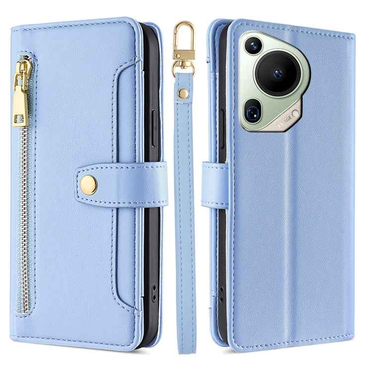 Sheep Texture Cross-body Zipper Wallet Leather Phone Case, For Huawei nova 14 Pro 5G, For Huawei nova 14 5G, For Huawei Pura 70 Pro / 70 Pro+ 5G, For Huawei Pura 70 Ultra 5G, For Huawei nova 12i 4G, For Huawei Pura 70 5G, For Huawei nova 12 5G         ...