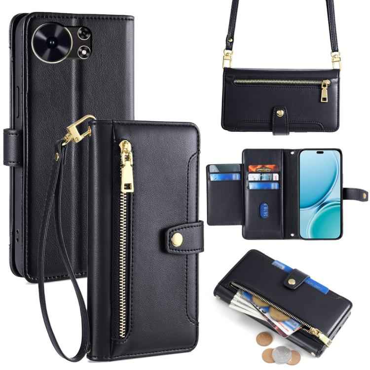 Sheep Texture Cross-body Zipper Wallet Leather Phone Case, For Huawei nova 15 Ultra, For Huawei nova 15 Pro, For Huawei nova 15, For Huawei Mate 80 Pro Max 5G, For Huawei Mate 80 5G, For Huawei Maimang 40 5G, For Huawei Pura 80 5G                      ...