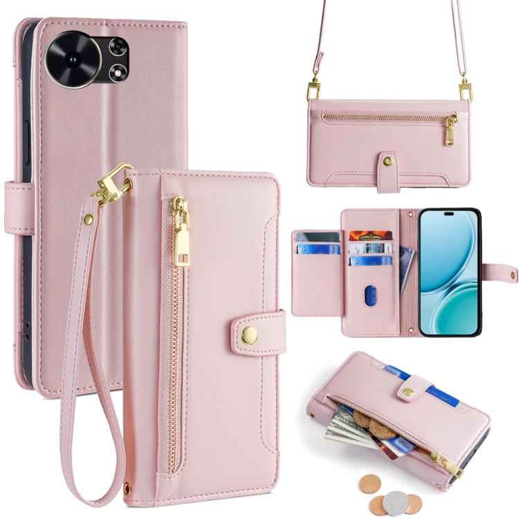 Sheep Texture Cross-body Zipper Wallet Leather Phone Case, For Huawei nova 15 Ultra, For Huawei nova 15 Pro, For Huawei nova 15, For Huawei Mate 80 Pro Max 5G, For Huawei Mate 80 5G, For Huawei Maimang 40 5G, For Huawei Pura 80 5G                      ...