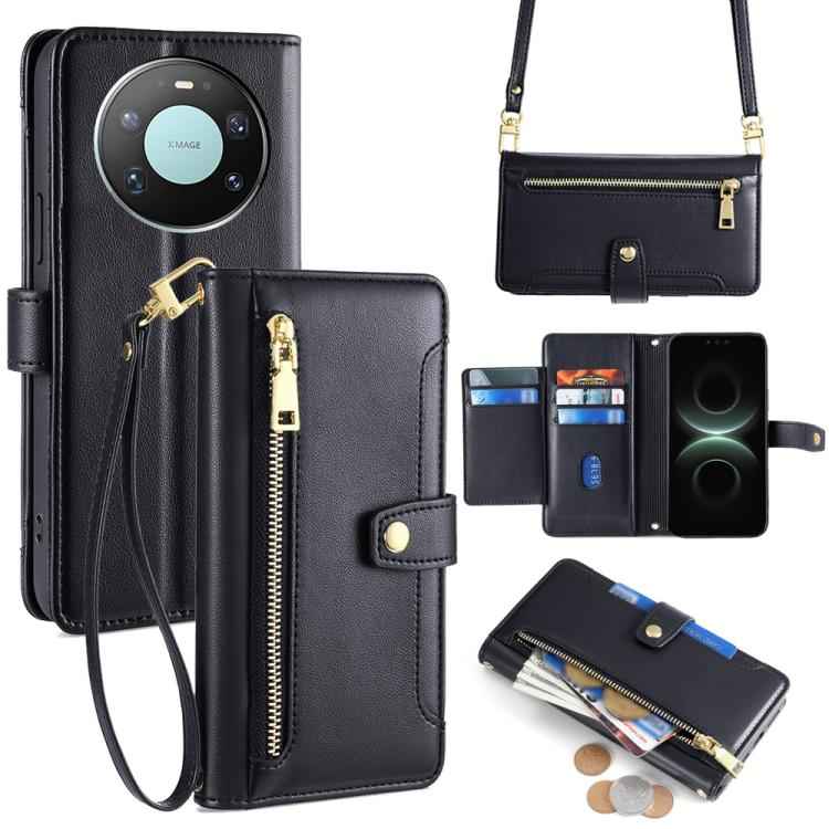 Sheep Texture Cross-body Zipper Wallet Leather Phone Case, For Huawei nova 15 Ultra, For Huawei nova 15 Pro, For Huawei nova 15, For Huawei Mate 80 Pro Max 5G, For Huawei Mate 80 5G, For Huawei Maimang 40 5G, For Huawei Pura 80 5G                      ...