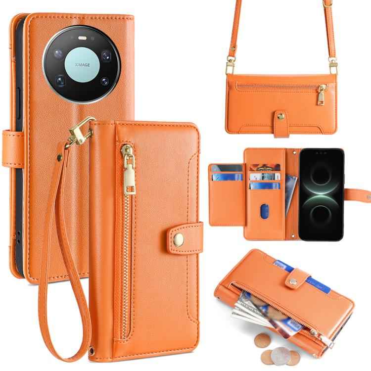 Sheep Texture Cross-body Zipper Wallet Leather Phone Case, For Huawei nova 15 Ultra, For Huawei nova 15 Pro, For Huawei nova 15, For Huawei Mate 80 Pro Max 5G, For Huawei Mate 80 5G, For Huawei Maimang 40 5G, For Huawei Pura 80 5G                      ...