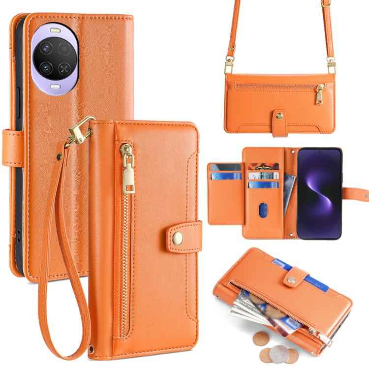 Sheep Texture Cross-body Zipper Wallet Leather Phone Case, For Huawei nova 15 Ultra, For Huawei nova 15 Pro, For Huawei nova 15, For Huawei Mate 80 Pro Max 5G, For Huawei Mate 80 5G, For Huawei Maimang 40 5G, For Huawei Pura 80 5G                      ...