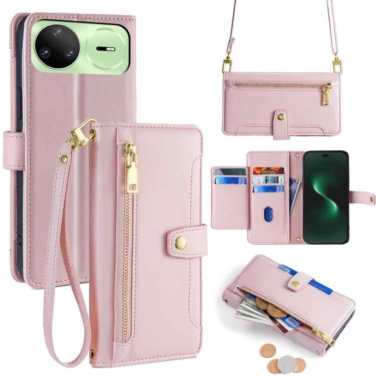 Sheep Texture Cross-body Zipper Wallet Leather Phone Case, For Huawei nova 15 Ultra, For Huawei nova 15 Pro, For Huawei nova 15, For Huawei Mate 80 Pro Max 5G, For Huawei Mate 80 5G, For Huawei Maimang 40 5G, For Huawei Pura 80 5G                      ...