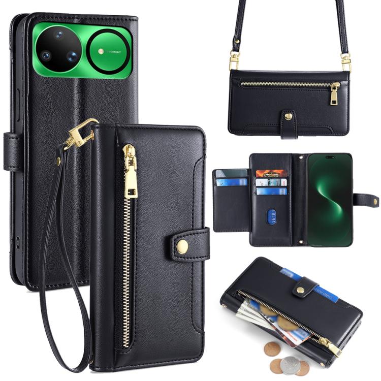 Sheep Texture Cross-body Zipper Wallet Leather Phone Case, For Huawei Enjoy 90 Pro Max 5G, For Huawei Enjoy 90 Plus 5G, For Huawei nova 15 Ultra, For Huawei nova 15 Pro, For Huawei nova 15, For Huawei Mate 80 Pro Max 5G, For Huawei Mate 80 5G          ...