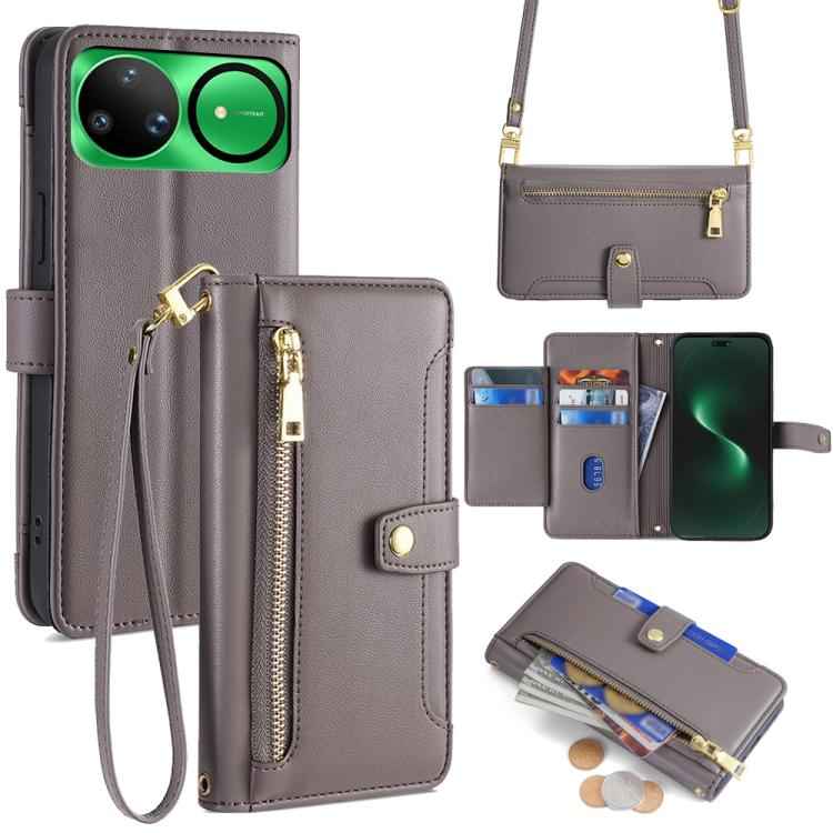 Sheep Texture Cross-body Zipper Wallet Leather Phone Case, For Huawei nova 15 Ultra, For Huawei nova 15 Pro, For Huawei nova 15, For Huawei Mate 80 Pro Max 5G, For Huawei Mate 80 5G, For Huawei Maimang 40 5G, For Huawei Pura 80 5G                      ...
