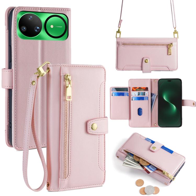 Sheep Texture Cross-body Zipper Wallet Leather Phone Case, For Huawei Enjoy 90 Pro Max 5G, For Huawei Enjoy 90 Plus 5G, For Huawei nova 15 Ultra, For Huawei nova 15 Pro, For Huawei nova 15, For Huawei Mate 80 Pro Max 5G, For Huawei Mate 80 5G          ...