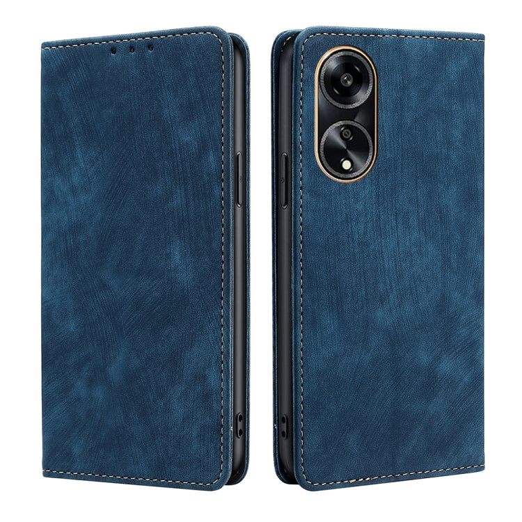 RFID Anti-theft Brush Magnetic Leather Phone Case, For OPPO A38 4G / A18 4G, For OPPO A2 Pro 5G, For OPPO A58 4G, For OPPO Reno10 5G / Reno10 Pro 5G Global, For OPPO A78 4G, For OPPO Reno10 Pro+ 5G, For OPPO A1 5G, For OPPO A79 5G