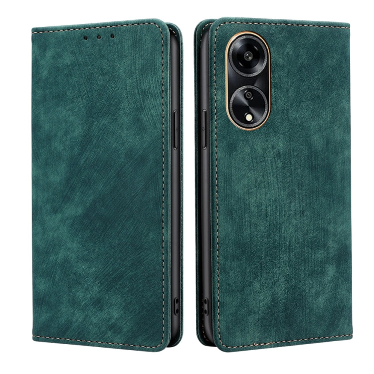 RFID Anti-theft Brush Magnetic Leather Phone Case, For OPPO A38 4G / A18 4G, For OPPO A2 Pro 5G, For OPPO A58 4G, For OPPO Reno10 5G / Reno10 Pro 5G Global, For OPPO A78 4G, For OPPO Reno10 Pro+ 5G, For OPPO A1 5G, For OPPO A79 5G