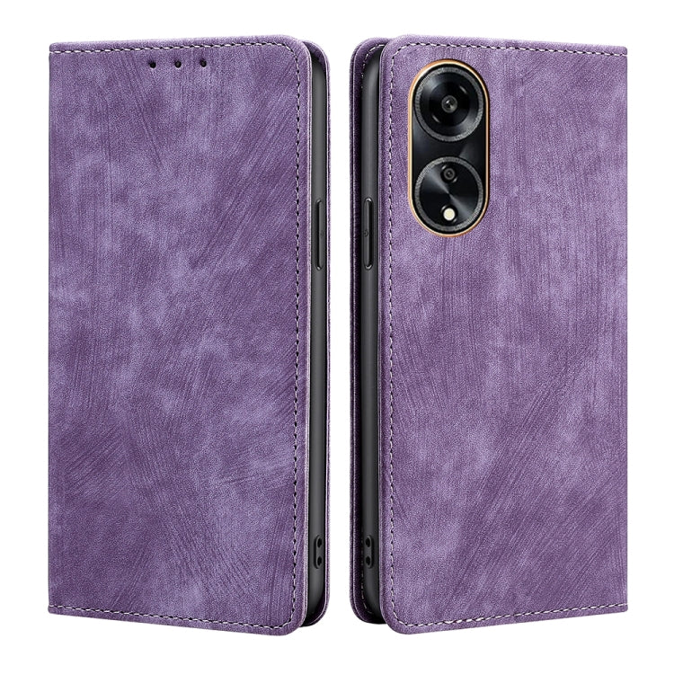 RFID Anti-theft Brush Magnetic Leather Phone Case, For OPPO Reno10 5G / Reno10 Pro 5G Global, For OPPO A78 4G, For OPPO Reno10 Pro+ 5G, For OPPO A1 5G, For OPPO A79 5G