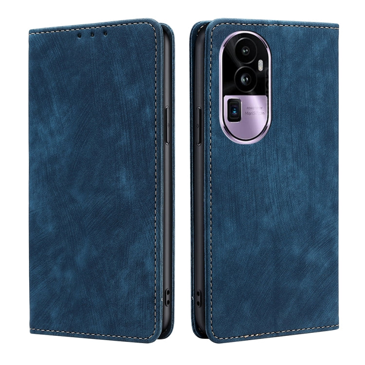 RFID Anti-theft Brush Magnetic Leather Phone Case, For OPPO A38 4G / A18 4G, For OPPO A2 Pro 5G, For OPPO A58 4G, For OPPO Reno10 5G / Reno10 Pro 5G Global, For OPPO A78 4G, For OPPO Reno10 Pro+ 5G, For OPPO A1 5G, For OPPO A79 5G