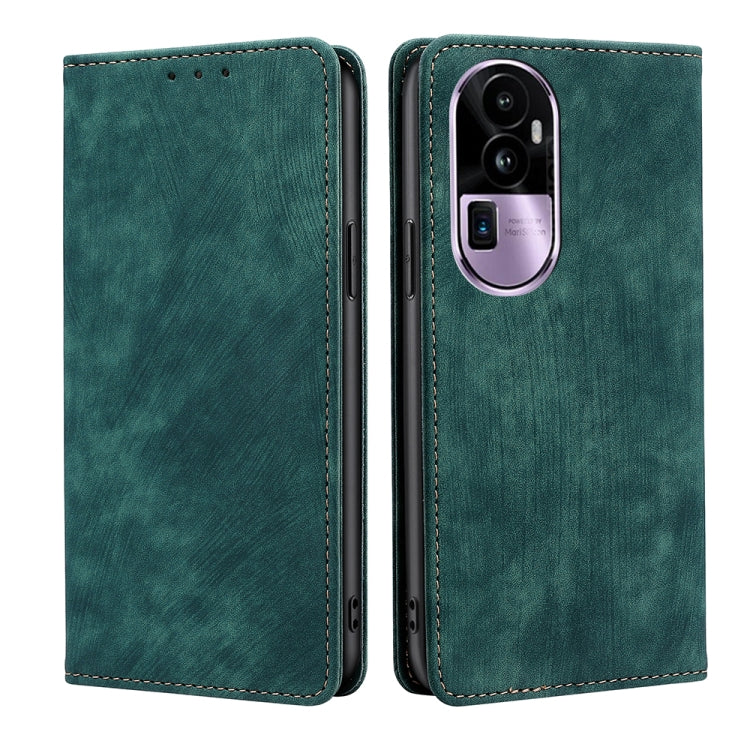 RFID Anti-theft Brush Magnetic Leather Phone Case, For OPPO A38 4G / A18 4G, For OPPO A2 Pro 5G, For OPPO A58 4G, For OPPO Reno10 5G / Reno10 Pro 5G Global, For OPPO A78 4G, For OPPO Reno10 Pro+ 5G, For OPPO A1 5G, For OPPO A79 5G