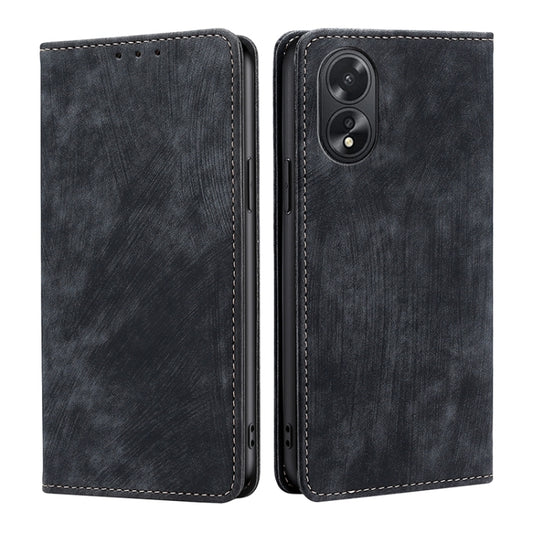RFID Anti-theft Brush Magnetic Leather Phone Case, For OPPO A38 4G / A18 4G, For OPPO A2 Pro 5G, For OPPO A58 4G, For OPPO Reno10 5G / Reno10 Pro 5G Global, For OPPO A78 4G, For OPPO Reno10 Pro+ 5G, For OPPO A1 5G, For OPPO A79 5G
