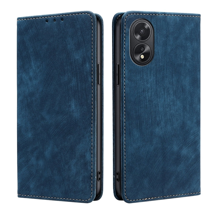 RFID Anti-theft Brush Magnetic Leather Phone Case, For OPPO A38 4G / A18 4G, For OPPO A2 Pro 5G, For OPPO A58 4G, For OPPO Reno10 5G / Reno10 Pro 5G Global, For OPPO A78 4G, For OPPO Reno10 Pro+ 5G, For OPPO A1 5G, For OPPO A79 5G
