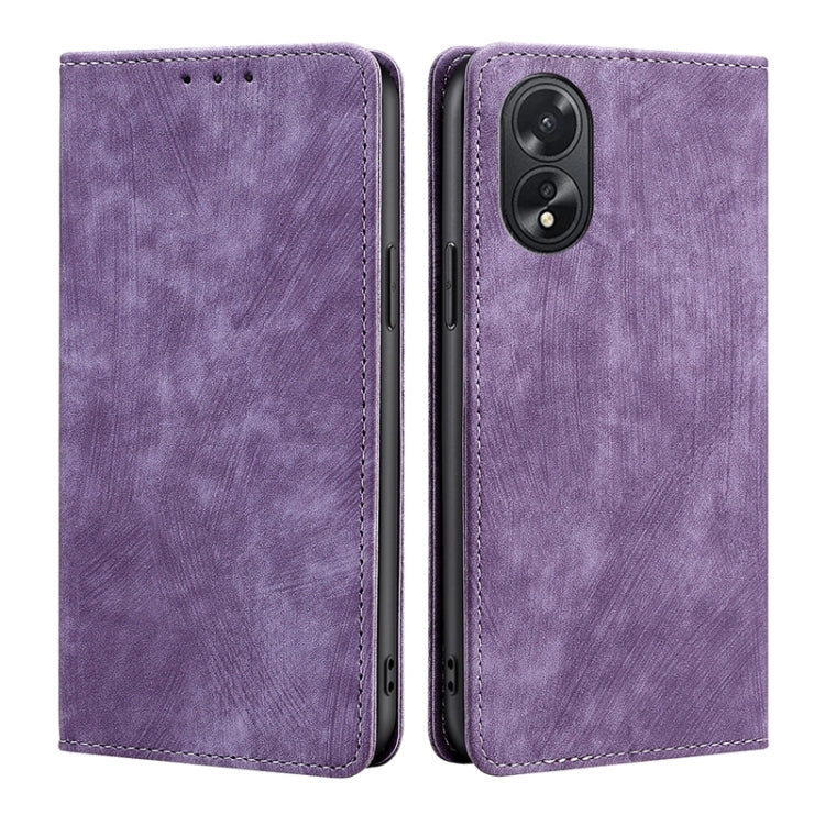 RFID Anti-theft Brush Magnetic Leather Phone Case, For OPPO A38 4G / A18 4G, For OPPO A2 Pro 5G, For OPPO A58 4G, For OPPO Reno10 5G / Reno10 Pro 5G Global, For OPPO A78 4G, For OPPO Reno10 Pro+ 5G, For OPPO A1 5G, For OPPO A79 5G