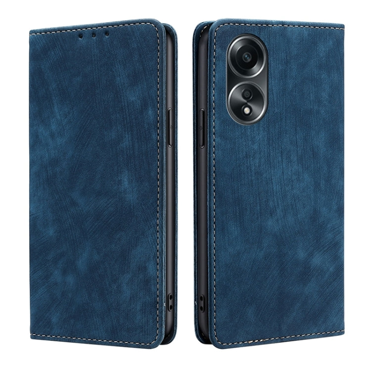 RFID Anti-theft Brush Magnetic Leather Phone Case, For OPPO A38 4G / A18 4G, For OPPO A2 Pro 5G, For OPPO A58 4G, For OPPO Reno10 5G / Reno10 Pro 5G Global, For OPPO A78 4G, For OPPO Reno10 Pro+ 5G, For OPPO A1 5G, For OPPO A79 5G