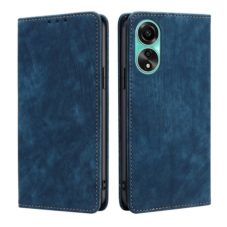 RFID Anti-theft Brush Magnetic Leather Phone Case, For OPPO A38 4G / A18 4G, For OPPO A2 Pro 5G, For OPPO A58 4G, For OPPO Reno10 5G / Reno10 Pro 5G Global, For OPPO A78 4G, For OPPO Reno10 Pro+ 5G, For OPPO A1 5G, For OPPO A79 5G