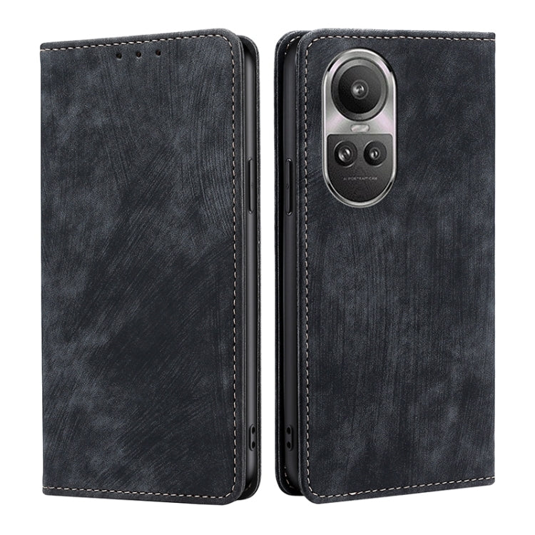 RFID Anti-theft Brush Magnetic Leather Phone Case, For OPPO A38 4G / A18 4G, For OPPO A2 Pro 5G, For OPPO A58 4G, For OPPO Reno10 5G / Reno10 Pro 5G Global, For OPPO A78 4G, For OPPO Reno10 Pro+ 5G, For OPPO A1 5G, For OPPO A79 5G