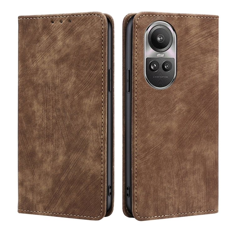 RFID Anti-theft Brush Magnetic Leather Phone Case, For OPPO A38 4G / A18 4G, For OPPO A2 Pro 5G, For OPPO A58 4G, For OPPO Reno10 5G / Reno10 Pro 5G Global, For OPPO A78 4G, For OPPO Reno10 Pro+ 5G, For OPPO A1 5G, For OPPO A79 5G