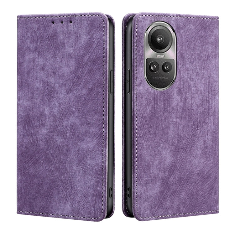 RFID Anti-theft Brush Magnetic Leather Phone Case, For OPPO A38 4G / A18 4G, For OPPO A2 Pro 5G, For OPPO A58 4G, For OPPO Reno10 5G / Reno10 Pro 5G Global, For OPPO A78 4G, For OPPO Reno10 Pro+ 5G, For OPPO A1 5G, For OPPO A79 5G
