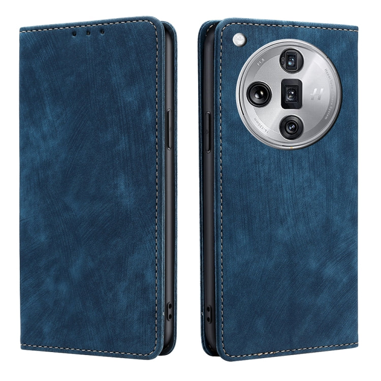 RFID Anti-theft Brush Magnetic Leather Phone Case, For OPPO A3 Pro 5G India, For OPPO Reno12 5G Global, For OPPO A60 4G Global, For OPPO Reno11 F 5G, For OPPO Find X7 5G, For OPPO Find X7 Ultra 5G, For OPPO A38 4G / A18 4G, For OPPO A2 Pro 5G          ...