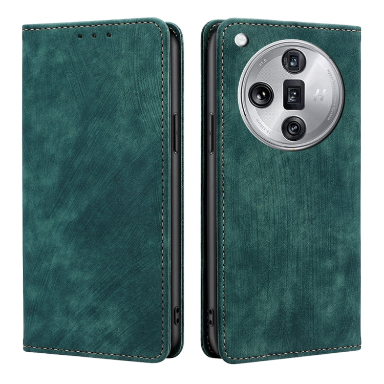 RFID Anti-theft Brush Magnetic Leather Phone Case, For OPPO A3 Pro 5G India, For OPPO Reno12 5G Global, For OPPO A60 4G Global, For OPPO Reno11 F 5G, For OPPO Find X7 5G, For OPPO Find X7 Ultra 5G, For OPPO A38 4G / A18 4G, For OPPO A2 Pro 5G          ...
