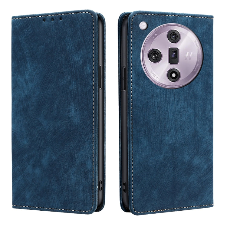 RFID Anti-theft Brush Magnetic Leather Phone Case, For OPPO A3 Pro 5G India, For OPPO Reno12 5G Global, For OPPO A60 4G Global, For OPPO Reno11 F 5G, For OPPO Find X7 5G, For OPPO Find X7 Ultra 5G, For OPPO A38 4G / A18 4G, For OPPO A2 Pro 5G          ...