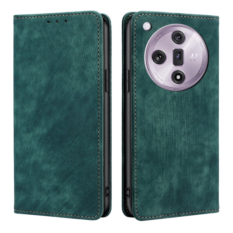 RFID Anti-theft Brush Magnetic Leather Phone Case, For OPPO A3 Pro 5G India, For OPPO Reno12 5G Global, For OPPO A60 4G Global, For OPPO Reno11 F 5G, For OPPO Find X7 5G, For OPPO Find X7 Ultra 5G, For OPPO A38 4G / A18 4G, For OPPO A2 Pro 5G          ...