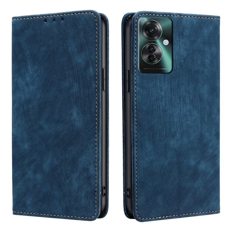 RFID Anti-theft Brush Magnetic Leather Phone Case, For OPPO Reno13 F 5G / 4G, For OPPO A3 5G India, For OPPO Reno12 F 5G, For OPPO A3 Pro 5G India, For OPPO Reno12 5G Global, For OPPO A60 4G Global, For OPPO Reno11 F 5G, For OPPO Find X7 5G            ...