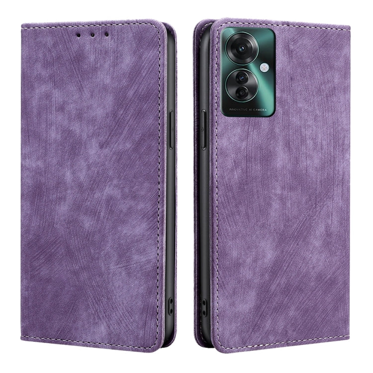 RFID Anti-theft Brush Magnetic Leather Phone Case, For OPPO A3 Pro 5G India, For OPPO Reno12 5G Global, For OPPO A60 4G Global, For OPPO Reno11 F 5G, For OPPO Find X7 5G, For OPPO Find X7 Ultra 5G, For OPPO A38 4G / A18 4G, For OPPO A2 Pro 5G          ...