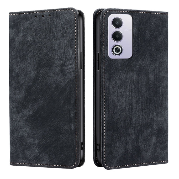 RFID Anti-theft Brush Magnetic Leather Phone Case, For OPPO Reno13 F 5G / 4G, For OPPO A3 5G India, For OPPO Reno12 F 5G, For OPPO A3 Pro 5G India, For OPPO Reno12 5G Global, For OPPO A60 4G Global, For OPPO Reno11 F 5G, For OPPO Find X7 5G            ...