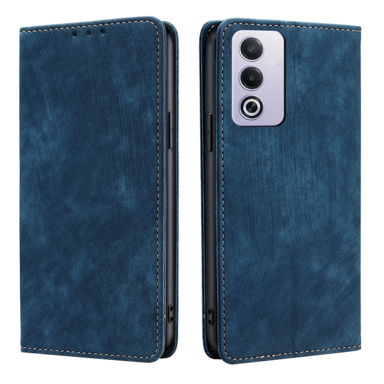 RFID Anti-theft Brush Magnetic Leather Phone Case, For OPPO Reno13 F 5G / 4G, For OPPO A3 5G India, For OPPO Reno12 F 5G, For OPPO A3 Pro 5G India, For OPPO Reno12 5G Global, For OPPO A60 4G Global, For OPPO Reno11 F 5G, For OPPO Find X7 5G            ...