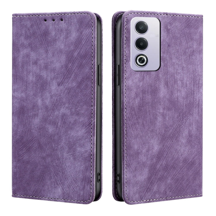 RFID Anti-theft Brush Magnetic Leather Phone Case, For OPPO Reno13 F 5G / 4G, For OPPO A3 5G India, For OPPO Reno12 F 5G, For OPPO A3 Pro 5G India, For OPPO Reno12 5G Global, For OPPO A60 4G Global, For OPPO Reno11 F 5G, For OPPO Find X7 5G            ...