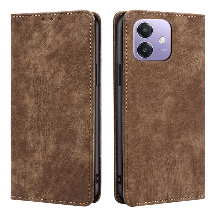 RFID Anti-theft Brush Magnetic Leather Phone Case, For OPPO Reno13 F 5G / 4G, For OPPO A3 5G India, For OPPO Reno12 F 5G, For OPPO A3 Pro 5G India, For OPPO Reno12 5G Global, For OPPO A60 4G Global, For OPPO Reno11 F 5G, For OPPO Find X7 5G            ...