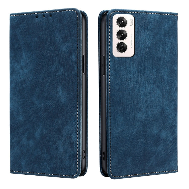 RFID Anti-theft Brush Magnetic Leather Phone Case, For OPPO Reno13 F 5G / 4G, For OPPO A3 5G India, For OPPO Reno12 F 5G, For OPPO A3 Pro 5G India, For OPPO Reno12 5G Global, For OPPO A60 4G Global, For OPPO Reno11 F 5G, For OPPO Find X7 5G            ...