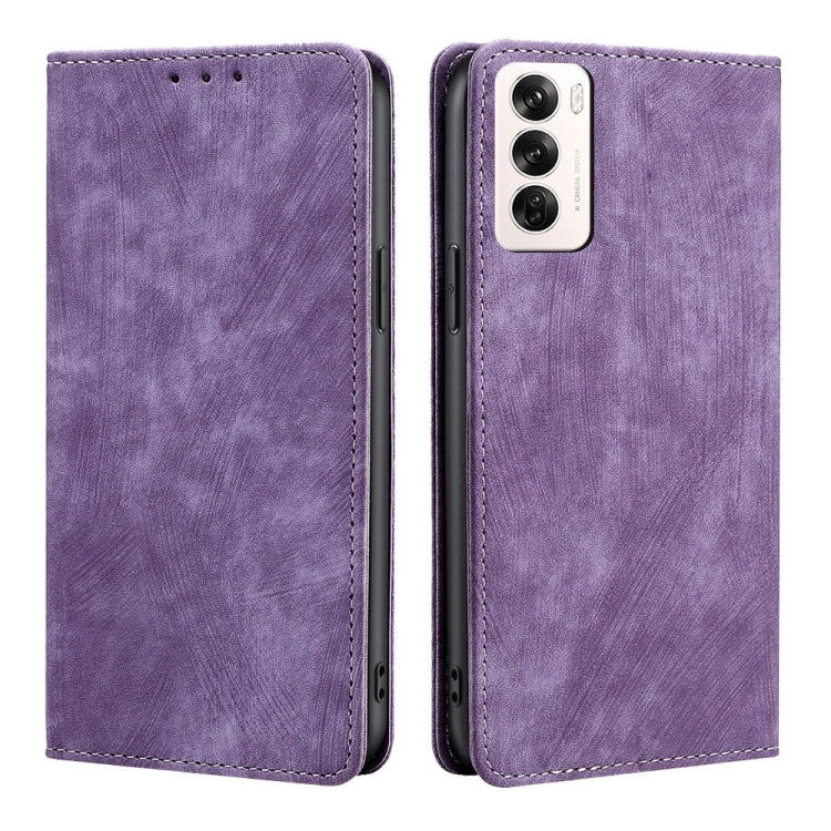 RFID Anti-theft Brush Magnetic Leather Phone Case, For OPPO Reno13 F 5G / 4G, For OPPO A3 5G India, For OPPO Reno12 F 5G, For OPPO A3 Pro 5G India, For OPPO Reno12 5G Global, For OPPO A60 4G Global, For OPPO Reno11 F 5G, For OPPO Find X7 5G            ...