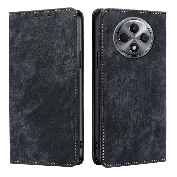 RFID Anti-theft Brush Magnetic Leather Phone Case, For OPPO Reno13 F 5G / 4G, For OPPO A3 5G India, For OPPO Reno12 F 5G, For OPPO A3 Pro 5G India, For OPPO Reno12 5G Global, For OPPO A60 4G Global, For OPPO Reno11 F 5G, For OPPO Find X7 5G            ...