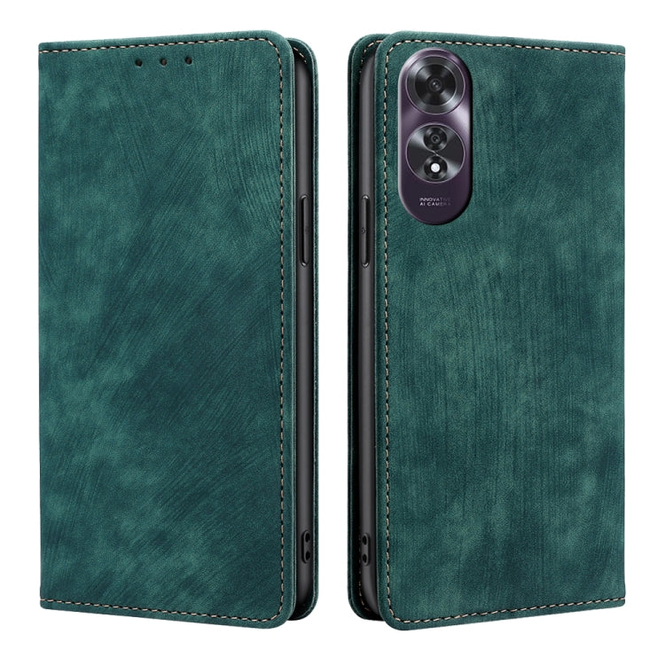 RFID Anti-theft Brush Magnetic Leather Phone Case, For OPPO Reno13 F 5G / 4G, For OPPO A3 5G India, For OPPO Reno12 F 5G, For OPPO A3 Pro 5G India, For OPPO Reno12 5G Global, For OPPO A60 4G Global, For OPPO Reno11 F 5G, For OPPO Find X7 5G            ...