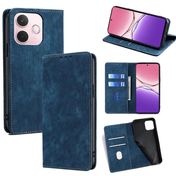 RFID Anti-theft Brush Magnetic Leather Phone Case, For OPPO A5 5G 2025 Global, For OPPO Find X8s+ 5G, For OPPO Find X8s 5G, For OPPO Find X8 Ultra 5G, For OPPO F29 5G Global, For OPPO A5 Pro 5G Global, For OPPO Reno13 F 5G / 4G, For OPPO A3 5G India   ...
