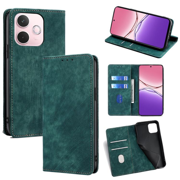 RFID Anti-theft Brush Magnetic Leather Phone Case, For OPPO A5 5G 2025 Global, For OPPO Find X8s+ 5G, For OPPO Find X8s 5G, For OPPO Find X8 Ultra 5G, For OPPO F29 5G Global, For OPPO A5 Pro 5G Global, For OPPO Reno13 F 5G / 4G, For OPPO A3 5G India   ...