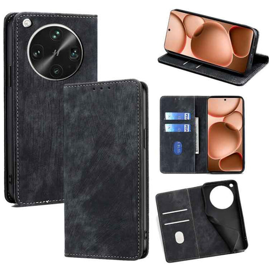 RFID Anti-theft Brush Magnetic Leather Phone Case, For OPPO Find X8 Ultra 5G, For OPPO F29 5G Global, For OPPO A5 Pro 5G Global, For OPPO Reno13 F 5G / 4G, For OPPO A3 5G India, For OPPO Reno12 F 5G, For OPPO A3 Pro 5G India, For OPPO Reno12 5G Global ...