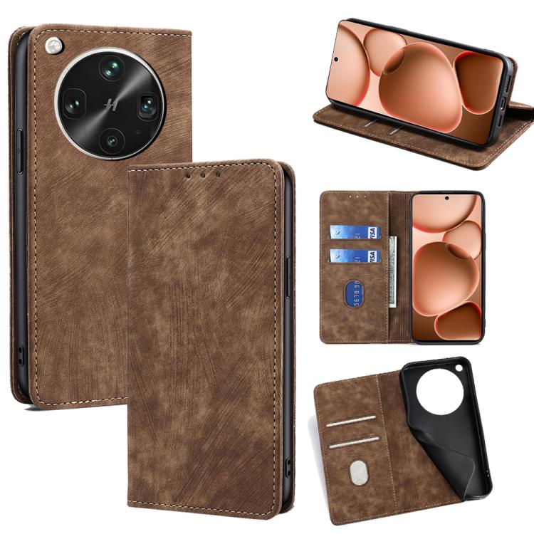 RFID Anti-theft Brush Magnetic Leather Phone Case, For OPPO K13 Turbo Pro 5G, For OPPO Reno14 F 5G, For OPPO A5x 5G Global, For OPPO A5 5G 2025 Global, For OPPO Find X8s+ 5G, For OPPO Find X8s 5G, For OPPO Find X8 Ultra 5G, For OPPO F29 5G Global      ...