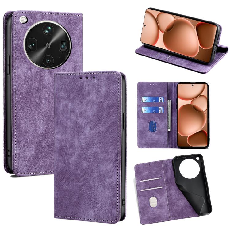 RFID Anti-theft Brush Magnetic Leather Phone Case, For OPPO A5 5G 2025 Global, For OPPO Find X8s+ 5G, For OPPO Find X8s 5G, For OPPO Find X8 Ultra 5G, For OPPO F29 5G Global, For OPPO A5 Pro 5G Global, For OPPO Reno13 F 5G / 4G, For OPPO A3 5G India   ...