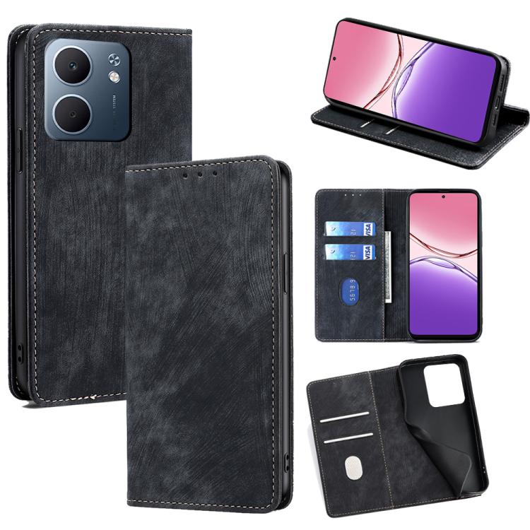 RFID Anti-theft Brush Magnetic Leather Phone Case, For OPPO K13 Turbo Pro 5G, For OPPO Reno14 F 5G, For OPPO A5x 5G Global, For OPPO A5 5G 2025 Global, For OPPO Find X8s+ 5G, For OPPO Find X8s 5G, For OPPO Find X8 Ultra 5G, For OPPO F29 5G Global      ...