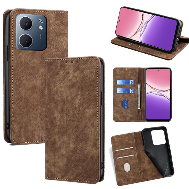 RFID Anti-theft Brush Magnetic Leather Phone Case, For OPPO K13 Turbo Pro 5G, For OPPO Reno14 F 5G, For OPPO A5x 5G Global, For OPPO A5 5G 2025 Global, For OPPO Find X8s+ 5G, For OPPO Find X8s 5G, For OPPO Find X8 Ultra 5G, For OPPO F29 5G Global      ...